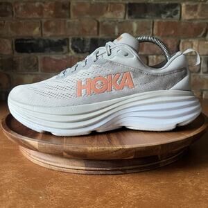 HOKA Bondi 8 Women’s 9 Harbor Mist Gray Running Shoes